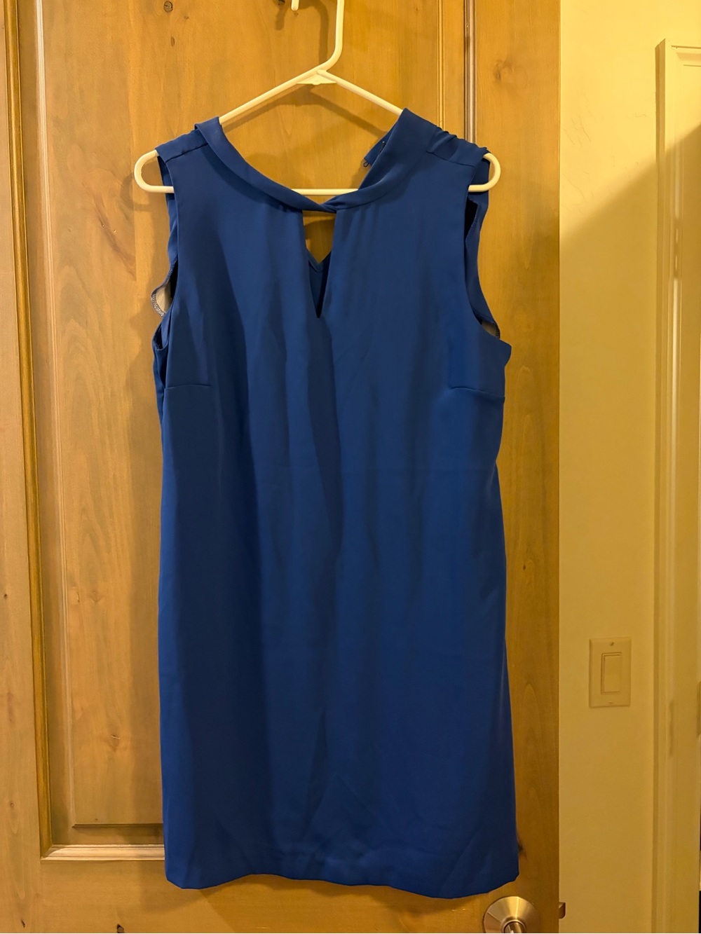Nicole Miller Sleeveless Cobalt Blue Shift Dress
